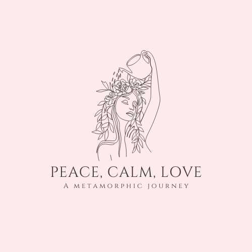 A logo of a woman with plants coming out of her head and she is watering the plants